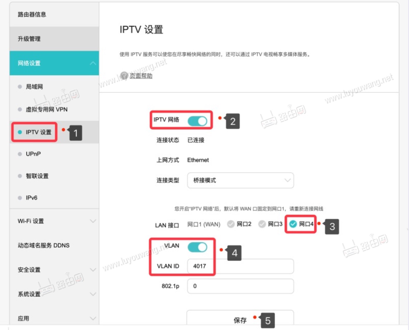 路由器跟IPTV电视盒子复用只走一条网线教程