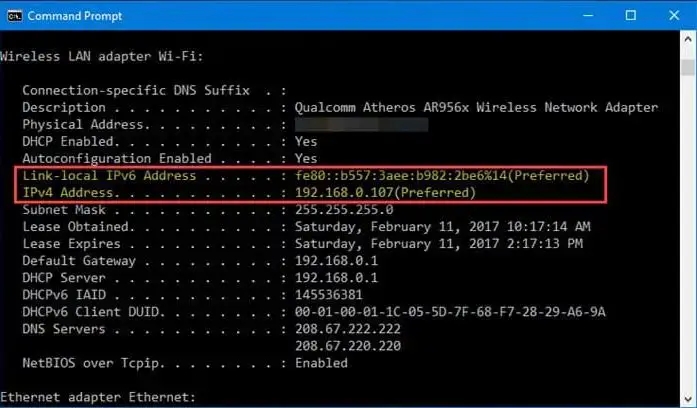 在 Windows 命令提示符下查找路由器专用 IP